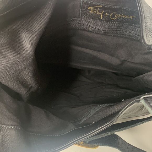 Foley & Corinna black pebbled leather jet setter shoulder bag - Picture 9 of 12